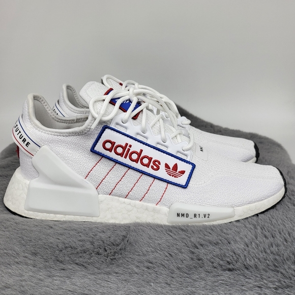Adidas NMD R1 V2 White Logo Patch Men's Shoes - Picture 3 of 7